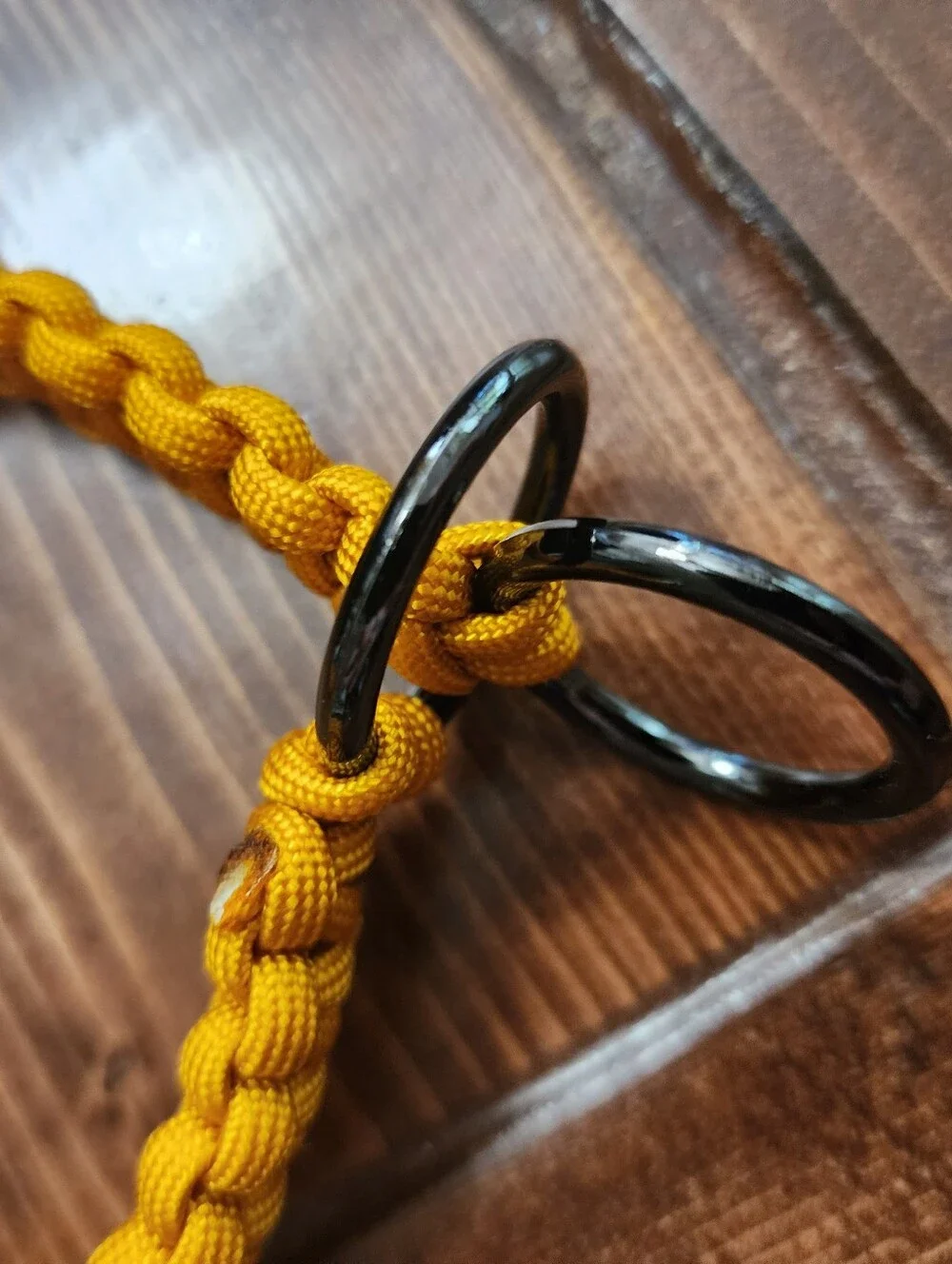 Handmade Paracord Dog Slip Collar in Mustard Yellow